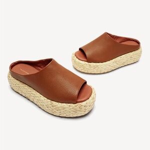 INTENTIONALLY BLANK hightide espadrille platform in terracotta Size 7